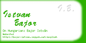 istvan bajor business card